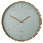 Amalfi Modern Wall Clock Large Decorative Quartz Clock Pale Green/Gold 60cm