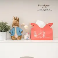 在飛比找樂天市場購物網優惠-【躍獅線上】彼得兔/比得兔 PU面紙盒-跑兔(桔)