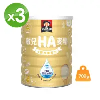 在飛比找momo購物網優惠-【QUAKER 桂格】敏兒HA麥精 五種水果配方700gx3