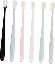 WEKAMOS 6Pcs Adult Wavy Toothbrush with Small Heads Super Fluffy Soft Bristles for Gentle Oral Care