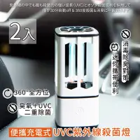 在飛比找Yahoo奇摩購物中心優惠-【家適帝】便攜充電式UVC紫外線殺菌燈(2入)