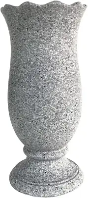 Marble Cemetery Grave Vase with Ground Spikes and Flower Foam Insert