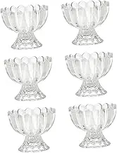 HOMOBABE 6Pcs Transparent Dessert Cups Pudding and Ice Cream Holders for Fruits and Snacks Safe and Heat Resistant Bowls for Parties and Gatherings