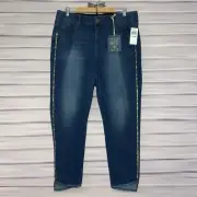 NWT Democracy "Ab" Solution Ankle Stretch Mold & Hold Sequin Women's Jeans