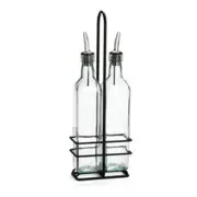 Tablecraft H916NBK 16 oz Oil and Vinegar Cruet Set