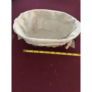 Vintage-Inspired Wire Basket with Linen Liner Farmhouse Decor Storage Solution