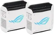 ASUS ROG Rapture GT6 Tri-Band WiFi 6 Mesh System [2Pack] – for Home & Gaming, Smart Antenna, Covers up to 5,800sq ft, Triple-Level Game Acceleration, Free Internet Security, 2.5G Ethernet Port, White