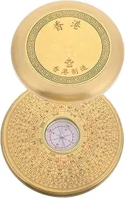 Abaodam Outdoor Compass Compass China Tools Pocket Compass for Hiking Compass Hiking Survival Feng Shui Symbol Compass Professional Metal Compass Golden Copper