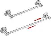 Retractable Stainless Steel Towel Rack (12.8inch-23.6in) Sturdy Stainless Steel Wall-Mounted Perforated Towel Pole, Bathroom Accessory, Home Decoration (Silver)