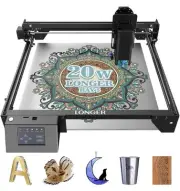 LONGER RAY5 Laser Engraver 130W - 20W Output CNC Laser Cutter, 3.5” Touch Screen