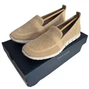 Cole Haan Women US 10B Zerogrand Stitchlite Slip-On Loafer Beige Khaki