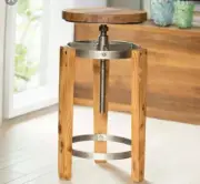 VivaTerraAdjustable Reclaimed Wood Barstool