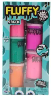 Neon Squishy Fluffy Slime 5 Pack Compound Kings Stretch Squeeze Squoosh