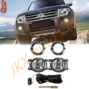 Black Bumper Cover Fog Light Wire Switch Kit For Mitsubishi Pajero V97 2007-2010
