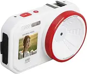 Dual Screens Digital Camera for Photography, 64MP Vlogging Cameras 2.8" Screen with 18X Digital Zoom, Compact Autofocus Video Camera for Travel (White)