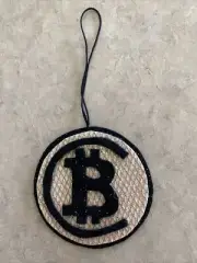 BIT COIN Felt ORNAMENT! Whimsical For Your Favorite Gambler! Handmade By Me 3”