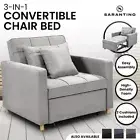 Suri 3-in-1 Convertible Sofa Chair Bed Lounger by Sarantino - Light Grey