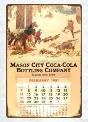 soft drink culture 1951 hunting deer woods classic soda pop tin sign