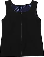 [NULYLU] Men's Sauna Sweat Vest Zippered Compression Shirt for Weight Training Running Yoga Boosts Sweat Production Comfortable Fit