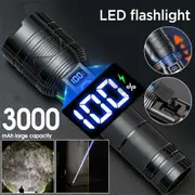 1200000Lm Led Flashlight Zoom Light Super Bright Torch Usb Rechargeable Lamps