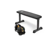 Powertrain 24kg Gold Adjustable Dumbbell w/ 10437 Adidas Bench