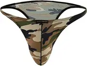 [MuscleMate] 2023 New Men's Camouflage G-String Thong Underwear, Hot Men's Camouflage Thong T-Back G-String Underpants.