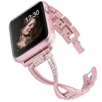 在飛比找蝦皮商城優惠-鑽石金屬錶帶不銹鋼錶帶兼容 apple Watch ultr