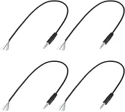 SING F LTD 4pcs 3.5mm Jack Socket 3.5mm Male Plug to Bare Wire Open End Headset TRRS 4-pin Audio Plug Cord Stereo Audio Cable (30cm)