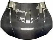 Compatible For Toyota Supra A90 Forged Carbon Fiber Glass L Style Engine Hood Bonnet Cover Air Vent Tuning Body Kit(FRP Unpainted)