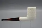 Lattice Tall Stack Pipe New Handmade block Meerschaum W Case#901
