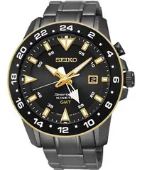 在飛比找Yahoo!奇摩拍賣優惠-SEIKO Sportura GMT 專業人動電能腕錶(SU