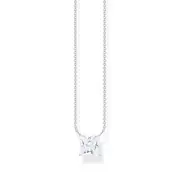 Buy Necklace with square stone pendant in white silver by Thomas Sabo online - THOMAS SABO Australia