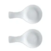 2x Maxwell & Williams White Basics 23cm Porcelain Rnd Spoon Rest Utensil Holder