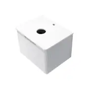 Wall Mounted White MDF Ripple Vanity Soft Close Drawer Stone Countertop 61x46cm