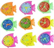 ERINGOGO Fish Shape Children's Learning Clock 25pcs DIY Educational Toys Safe for Boys and Girls Enhance Cognitive Skills Random
