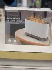 NIB Brookstone Ambient Flame Ultrasonic LED Diffuser