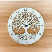 Tree Of Life Wall Clock in White - Classic Wall Art
