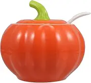 Operitacx High-Temperature Resistant Orange Pumpkin Condiment Canister Anti-Corrosion Seasoning Jar Smooth Polishing Kitchen Tool
