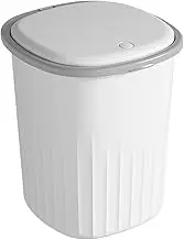 Cabilock Waste Bin Bathroom High-Looking Closed Trash Can with Lid Waterproof and Kitchen Bedroom Bathroom Toilet Storage Paper Basket White Small Size Trashcan Room Trash Can Office Pp