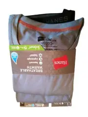 NWT Boys' Hanes Breathable EcoSmart Thermal Set GREY XL 18-20
