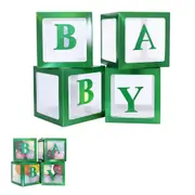 Christmas Clear Balloon Boxes Transparent DIY Letter Cube Balloons Gift Boxes-Green