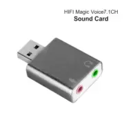USB To 3.5mm Jack Headphone Mic Adapter,External USB Audio Adapter Sound Card