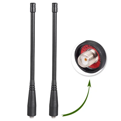 2pcs VHF UHF Ham Radio SMA Antenna for Handheld Two Way Radio Walkie Talkie