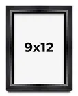 9x12 Shadow Box Frame Black | 1.25 inches Deep Real Wood Contemporary Shadowbox