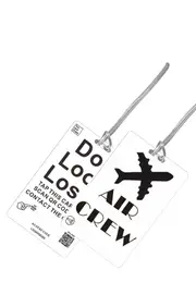 2x Smart NFC 'Air Crew' Luggage Tags with Smart Passive Tracking