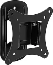 Mount-It! Low Profile TV Monitor Wall Mount Bracket | Small TV Wall Bracket | Tilting Swivel TV Wall Mount | Quick-Release Single Stud VESA Mount | TV Wall Mount Monitor Bracket | Black (MI-2829)
