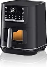 Braun MultiFry 5 HF5073, 3-in-1 Air Fryer Oven with 6L Capacity, 80-200° Digital Temperature Control, RealOven Tec, 20 Automatic Programs, Touch Control, Dishwasher Safe Basket, 2000W, Matte Black
