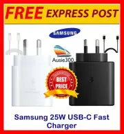 Genuine Samsung 25W Super Fast Wall Charger Galaxy Note 20 / S22 / S24 + ULTRA