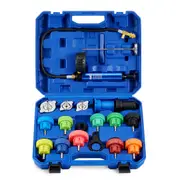 19pc Radiator Cooling System Pressure Tester Kit w 15 Adapters Vacuum Pump