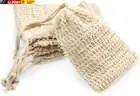 5 Pack Natural Cotton Soap Saver Bag Zero Waste Mesh Bar Soap Loofah Holder Pouc